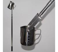 WDJBPSH Campionatore d'Acqua Tazza di Campionamento Acque a Pendolo con Bastone Telescopico, 500ml /1000ml Secchio di Campionamento Acque in Acciaio Inox per Riviere(500ml/16.9fl Oz,4-16.5ft/1.23-5m)