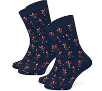 WDJLNZB Calzini da golf da uomo, divertenti calzini da golf arrabbiati, regalo per la festa del papà per papà, nonno, cotone traspirante (IT, Numero, 39, 42, Regular, Regular, 2, Abito rosso)