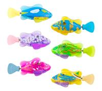 WDKXCN 6pcs Robot Pesce Pesce Elettronico Pesce con Luminoso, Robo Pesci per Bambini Pesce Galleggiante Vasca Da Bagno Giocattolo Elettrico Pesce Giocattolo per Bambini Vasca Da Bagno Robo Fish