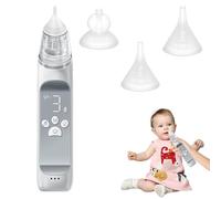 WDKXCN Aspiratore Nasale Neonato Elettrico, Aspiratore Nasale con con 3 ugelli in silicone, 3 livelli di Aspirazione, funzione luce e musica rilassante, impermeabile per neonati