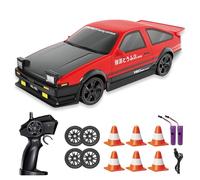 WDKXCN RC Drift Car Mini, 1:24 Macchina Telecomandata Drift con Fari a LED, 4WD Drift Car con Sterzo Proporzionale e Telecomando, Auto Giocattolo Telecomandata per Adulti e Bambini