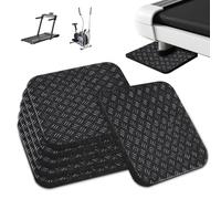 WDKXCN Tappetini per tapis roulant, 6 tappetini per attrezzature da ginnastica, 10 x 10 x 0,5 cm, in silicone, double face, antiscivolo, anti vibrazioni, tappetino multiuso per cyclette per casa e