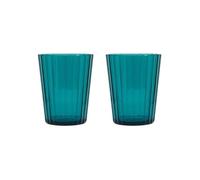 WDLifestyle Linea New York Set Bicchieri, Acrilico, Turchese, 4.5x4.5x12 cm, 2 Unità