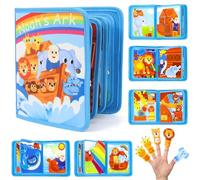 Wdmiya Busy Board Libro Montessori 1 2 3 Anno per Bambini, Busy Book Giochi Montessori a tema Arca, Libro Interattivo Quiet Book Sensoriale, Libro Educativi Giochi, Regali di compleanno e Natale
