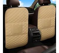 WDMNAO 2 Pezzi Protezione Sedile Auto per Mercedes-Benz GL 2008-2021, Protezione per Schienale Auto Organizer per Sedile Posteriore Auto Tappetino Protezione,D/Biege