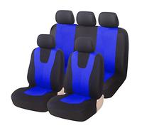 WDMNAO Set Completo di Coprisedili per Auto in Tessuto per Skoda Kamiq/2019-2024, Set Coprisedili Anteriori e Posteriori con 5 copripoggiatesta, Accessori Interni,A/Blue