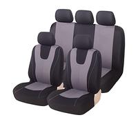 WDMNAO Set Completo di Coprisedili per Auto in Tessuto per Volkswagen T-Cross T-ROC, Set Coprisedili Anteriori e Posteriori con 5 copripoggiatesta, Accessori Interni,A/Gray