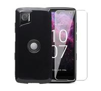 WDMYLFTW Custodia per Crosscall Stellar M6 Chamonix + pellicola protettiva per lo schermo temperata, trasparente, in morbido silicone, flessibile, in TPU (nero)