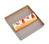 WDOPEN Teglia da forno antiaderente per biscotti, teglie da forno professionali, ideali per la produzione di panini svizzeri flapjacks, pasticcini, grigliate o arrosti, oro champagne