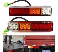 WDragon Confezione da 2 20 luci posteriori a LED per rimorchio, indicatori di direzione luce di retromarcia freno per rimorchio camion autocarro caravan furgone trattore 3W DC12V