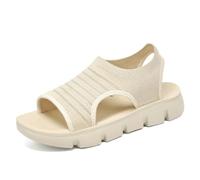 WDRHC Sandali Estivi Donna con Plantari Ortopedici in Rete Elasticizzata - Scarpe Comode Rosa, Beige, Grigio, Nero, Taglie 36-41