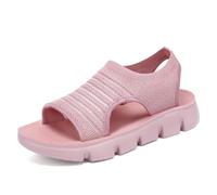 WDRHC Sandali Estivi Donna con Plantari Ortopedici in Rete Elasticizzata - Scarpe Comode Rosa, Beige, Grigio, Nero, Taglie 36-41