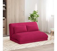 WDSAYREH Sedia da pavimento regolabile in velluto rosso vino con schienale regolabile da 90 a 180 gradi, look moderno, morbida imbottitura in schiuma e fibre di polipropilene, salvaspazio