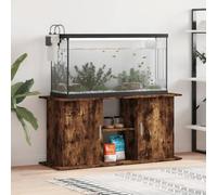 WDSAYREH Supporto per acquario, in rovere affumicato, 121 x 41 x 58 cm, in | Stabile e resistente all'umidità, spazio per accessori, supporto da parete incluso
