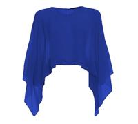 WDSBZNB Coprispalle Donna Mantella da Donna in Chiffon Elegante for Abito da Sposa, da Sera e da Ballo(Royal Blue)