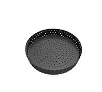 WDSOPK Baking Sheet Carbon Steel Heat Resistant Non-Stick Microwave Pizza Baking Pan Mesh Tray Plate Bakeware