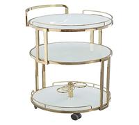 WDSOPK Bar Serving Cart for Hotel Business Restaurant, 3-Tier Wrought Iron Service Trolley Home Restaurant Hotel Wine Water Cart Multifunctional Storage Trolley