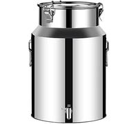 WDSOPK Bidone del Latte in Acciaio Inossidabile per Impieghi Gravosi - 5L/9L/14L Secchio per Il Trasporto Portatile Sigillato Secchio per Vino Bottiglia Bari(5 Litri)
