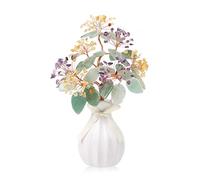 WDSOPK Bonsai Feng Shui Albero dei Soldi Quarzo Colorato Cristalli Curativi Pietra Bonsai Albero dei Soldi Pietre Preziose Artigianato per La Stanza Ornamenti Feng Shu