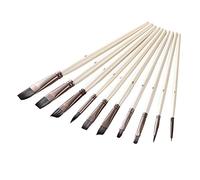 WDSOPK Bulk Brush Set 10Pcs/Set Multipurpose Artist Brushes Paintbrush Nylon Hair Pearlescent for Acrylic Oil Watercolor(White-One Size)
