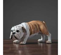 WDSOPK Bulldog Corgi Statue Decoration, Shar Pei Statue Sculpture Model, Living Room Bedroom Garden Animal Decorations, Children's, B Gift(E)