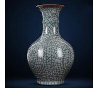 WDSOPK Ceramiche Dipinte A Mano in Stile Cinese, Vasi in Porcellana con Effetto Ghiaccio, Antiche Fornaci Imperiali, Casa Cinese, Vaso in Porcellana Blu E Bianca, Base(Io)