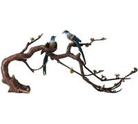 WDSOPK Copper Magpie Bird Desk Ornaments Sculpture Garden Figurine Statue Handicrafts Home Living Room Car Decorations Christmas Birthday Gifts