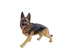 WDSOPK Decorative Dog Statue, German Shepherd Sculpture Resin Model Crafts Garden Home Decoration Art Gift