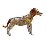 WDSOPK Dog Sculpture Statue, Puppy Model Decoration Pet Simulation Animal Ornament Crystal Glass Craft Desk Home Decoration Gift