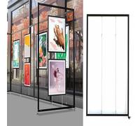 WDSOPK Espositore Pieghevole per Mostre d'Arte,Espositore per Poster Indipendente,Espositore in Metallo,Segnaletica di Marketing per Fiere,Calligrafia E Pittura(5 Pezzi-100X200 Cm/39,4X78,7 Pollici