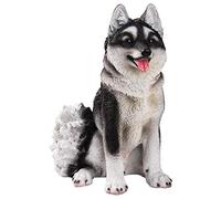 WDSOPK Garden Statue Dog Figurine - Cute Gog Face Cats Resin Animal Sculpture for Indoor Outdoor, Patio Yard Art Decor, Lawn Ornaments Gift, 10.2 X 8.5 inch,Sit Gift