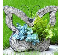 WDSOPK Garden Statues Garden Statues Decor Yard Art Animal Sculptures, Outdoor Statues Garden Butterfly Flower Stand Statue, Garden Animal Flowerpot Sculpture, Outdoor Farm Lawn