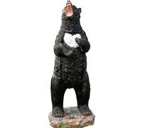 WDSOPK Garden Statues Garden Statues Decor Yard Art Animal Sculptures, Outdoor Statues Garden Magnesia Animal Sculpture Courtyard Outdoor Simulation Black Bear Crafts Garden LAN