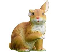 WDSOPK Garden Statues Garden Statues Decor Yard Art Animal Sculptures, Outdoor Statues Garden Resin Decoration Outdoor Simulation Animal Sculpture Large Rabbit Statue in The Gar(Brown-32 * 19 * 36Cm)