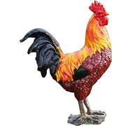 WDSOPK Garden Statues Garden Statues Decor Yard Art Animal Sculptures, Outdoor Statues Garden Resin Rooster Statue Garden Outdoor Simulation Animal Decoration Garden Fiberglass (47 * 20 * 65Cm)