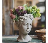 WDSOPK Greek Goddess Head Planter Statue for Garden Ornaments, Greek Statuepatio Lawn Garden Yard Decor