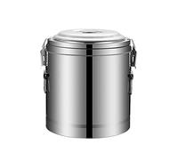WDSOPK Insulated Stainless Steel Food Container, Stay Hot Camp Barrel, Keep Food Hot And Cold for 24 hRS, Silver, with Tap-12L(Without Tap-6L)