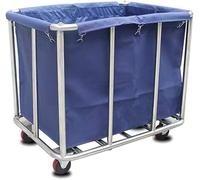 WDSOPK Large Movable Trolleys, Kitchen Storage Hand Trucks, Heavy Duty Linen Trolley with Detachable Fabric Bagswheels,Rolling Laundry Cart/Style1/