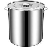 WDSOPK Large Stainless Steel Stock Pot - Multi-Cooking Soup Pot with Lid, Ideal for Home & Restaurant Use, Durable, Versatile, Stews & Broths(45Cm*45Cm)