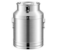 WDSOPK Milk Transport Tanks,Stainless Steel Milk Tanks, 304 Stainless Steel Milk Transport Tanks Wine Buckets Kettles Liquid Storage Tanks Rice Grain Coffee Bean Tanks(Siliver-20L)