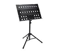 WDSOPK Music Stands Black Folding Sheet Music Stand with Portable Carrying Bag, Adjustable Height Lightweight Folding Music Stand for Instrumental Performance Musical Instrument(Black-50Cm)