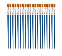 WDSOPK Paint Brushes, 10/20/50Pcs Painting Brushes Set Art Round Flat Hair Nylon Hair Pen for Oil Acrylic Watercolor School Art Supplies Painting Brushes(One Color-20 PCS Flat Brushs)