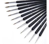 WDSOPK Paint Brushes, Fine Detail Hook Line Pen Artists Hand Painted Gouache Watercolor Oil Face Small Miniature Painting Brushes Painting Brushes(One Color-11Pcs)