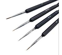 WDSOPK Paint Brushes, Fine Detail Hook Line Pen Artists Hand Painted Gouache Watercolor Oil Face Small Miniature Painting Brushes Painting Brushes(One Color-4Pcs B)
