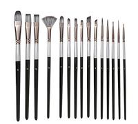 WDSOPK Paint Brushes Set Paint Brushes for Acrylic Watercolor Oil Gouache Paint 15Pcs Great with Acrylic Oil Watercolor Ideal Paint Brush Set(As Picture-15 PCS)
