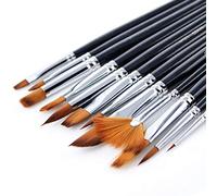 WDSOPK Paint Brushes Set Paint Brushes Set Nylon Hair 12Pcs for Watercolors Acrylics Inks Gouache Oil And Tempera Ideal Paint Brush Set(As Picture-12 PCS)