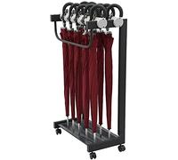 WDSOPK Portaombrelli Pieghevole Con Serratura, Grande, Per Casa, Hotel, Hall, Ufficio, 590 X 300 X 970 Mm, 10+10 Ombrelli Blu（10+10 Red Umbrella）