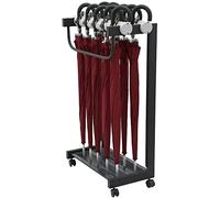 WDSOPK Portaombrelli Pieghevole Con Serratura, Grande, Per Casa, Hotel, Hall, Ufficio, 590 X 300 X 970 Mm, 10+10 Ombrelli Neri（10+10 Red Umbrella）