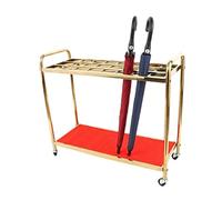 WDSOPK Portaombrelli Portaombrelli Portaombrelli Da Interno Con Ruota Universale Portaombrelli Supporto Da Pavimento Portaombrelli Per Hotel Hall Portaombrelli Portaombrell（Gold-88 * 34 * 77Cm）