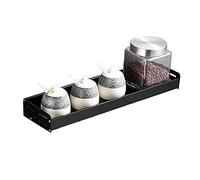 WDSOPK Pot Pan Rack Blackkitchen Wall Storage Adhesive Spice Rack No Drill Wall Mounted Space Aluminum For Bathroom Toilet,A60Cm(A50Cm